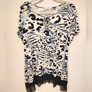 Ava James Animal Print Women's Top